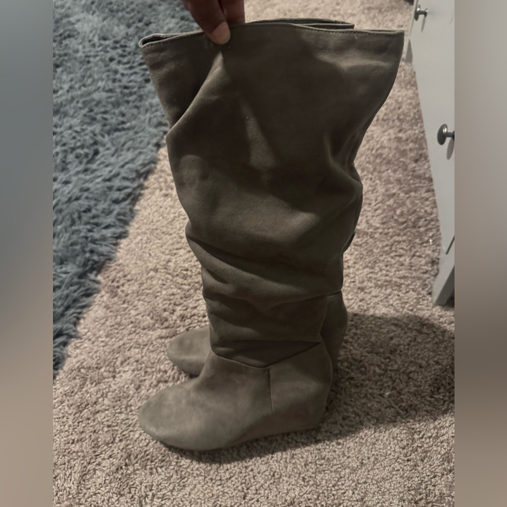 Wedged boots. Never worn.
